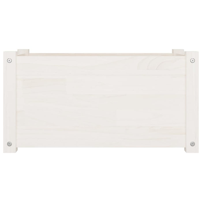Pflanzkübel 2 Stk. Weiß 60x31x31 cm Massivholz Kiefer