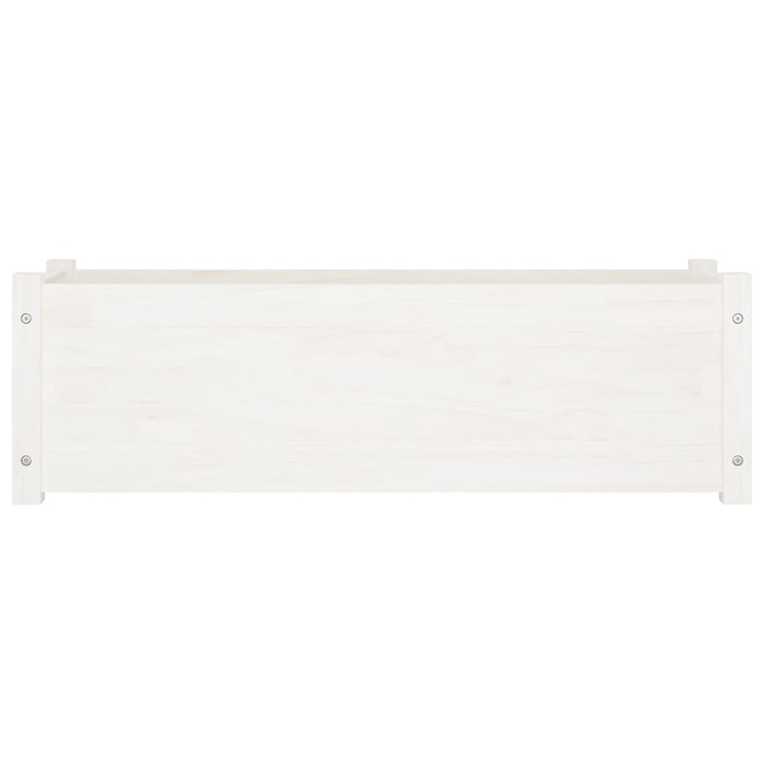 Pflanzkübel Weiß 100x31x31 cm Massivholz Kiefer