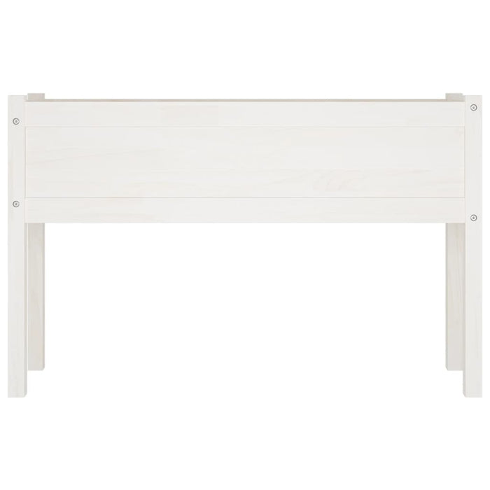 Pflanzkübel Weiß 110x31x70 cm Massivholz Kiefer