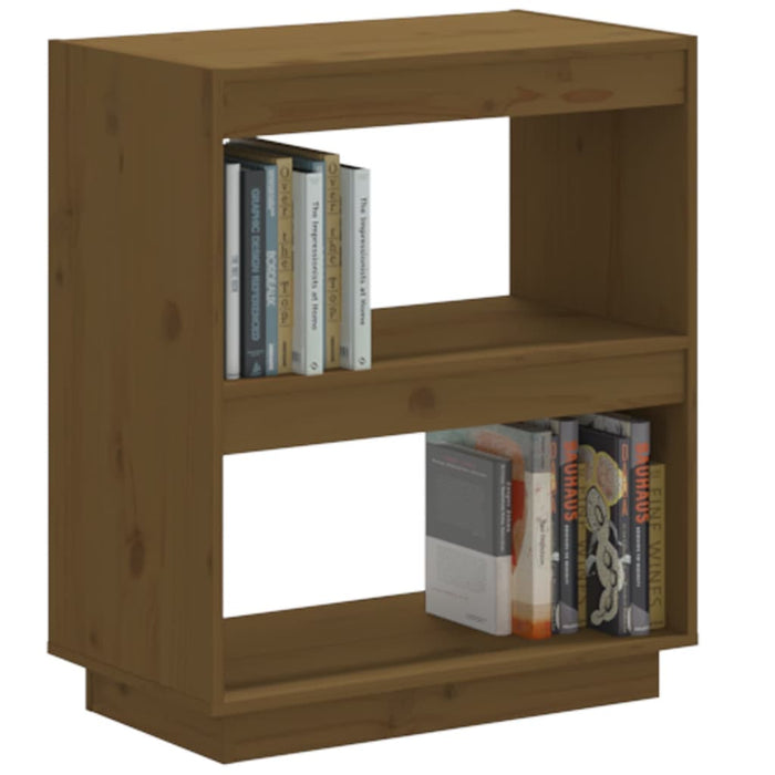 Bookcase honey brown 60x35x71 cm solid pine wood