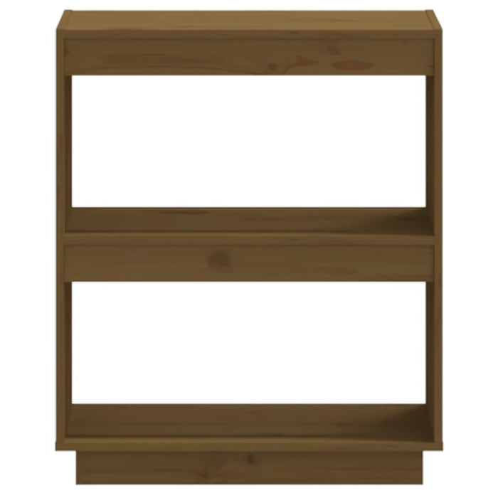 Bookcase honey brown 60x35x71 cm solid pine wood