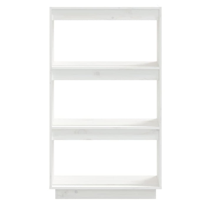 Bücherregal/Raumteiler Weiß 60x35x103 cm Massivholz Kiefer