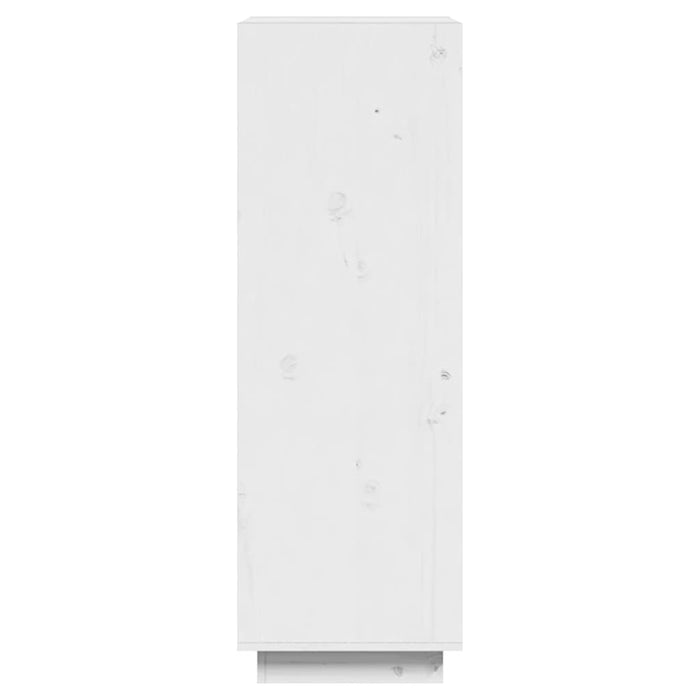 Bücherregal/Raumteiler Weiß 60x35x103 cm Massivholz Kiefer