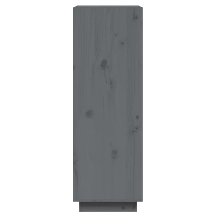 Bücherregal/Raumteiler Grau 60x35x103 cm Massivholz Kiefer