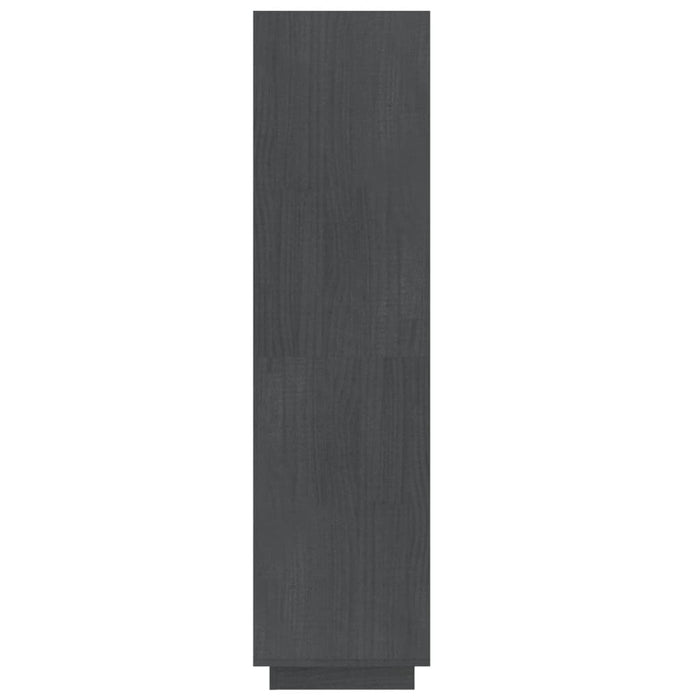 Bücherregal/Raumteiler Grau 60x35x135 cm Massivholz Kiefer