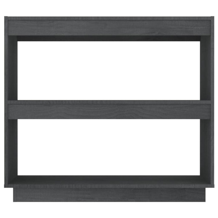 Bücherregal Grau 80x35x71 cm Massivholz Kiefer