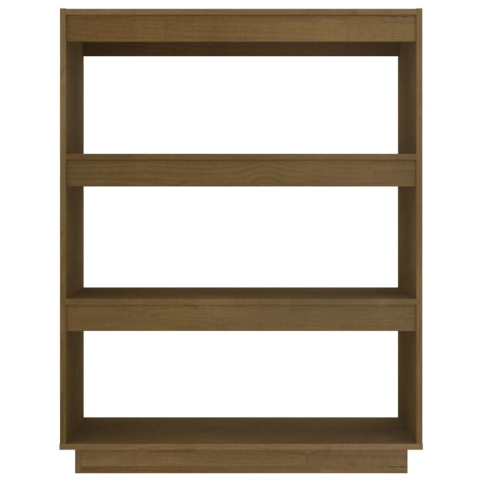 Bookcase/room divider honey brown 80x35x103 cm solid pine wood