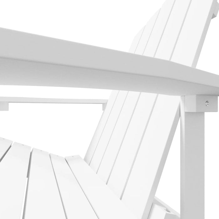 Adirondack-Gartenstuhl mit Fußstütze HDPE Weiß