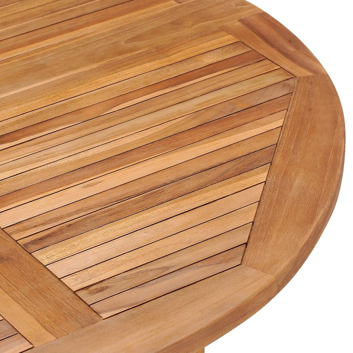 Garden dining table foldable Ø110x75 cm solid teak wood