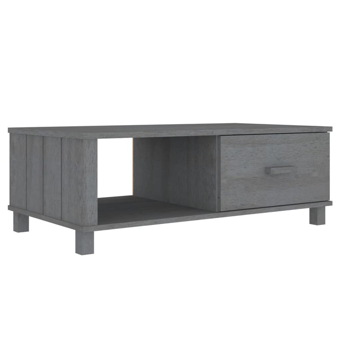 Coffee table HAMAR dark gray 100x55x35 cm solid pine wood