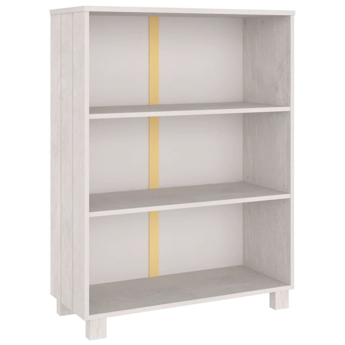 Bookcase HAMAR white 85x35x112 cm solid pine wood