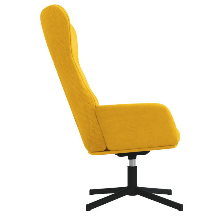 Relaxation chair mustard yellow velvet