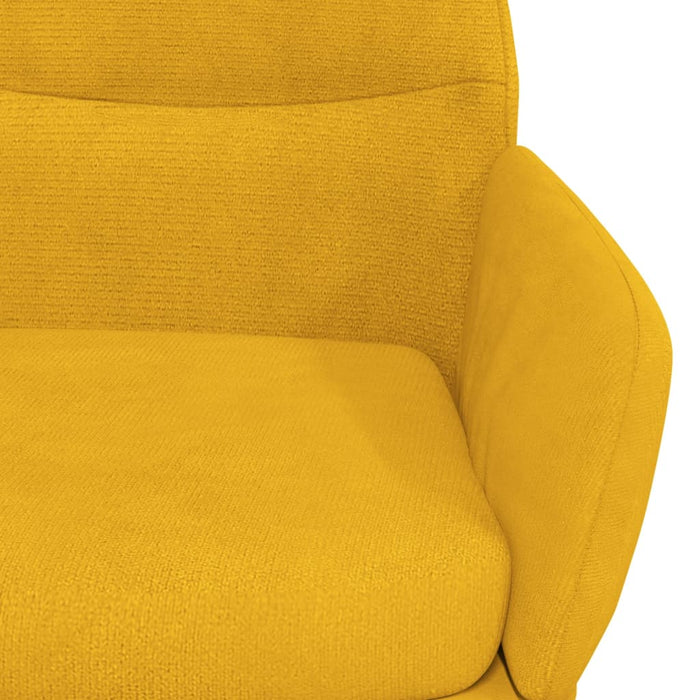 Relaxation chair mustard yellow velvet