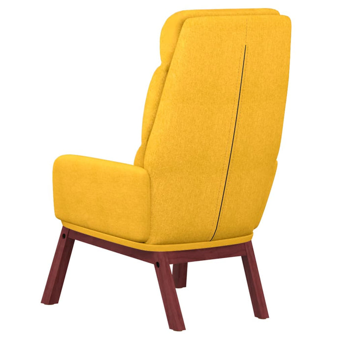 Relaxation chair mustard yellow fabric