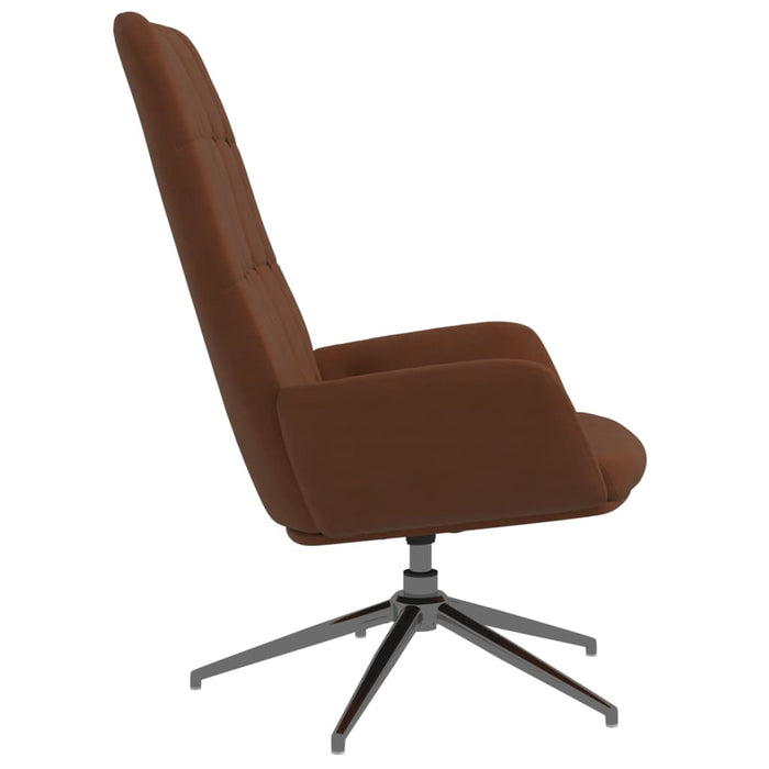 Relaxsessel Braun Wildleder-Optik
