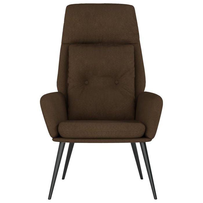 Relaxsessel Braun Wildleder-Optik