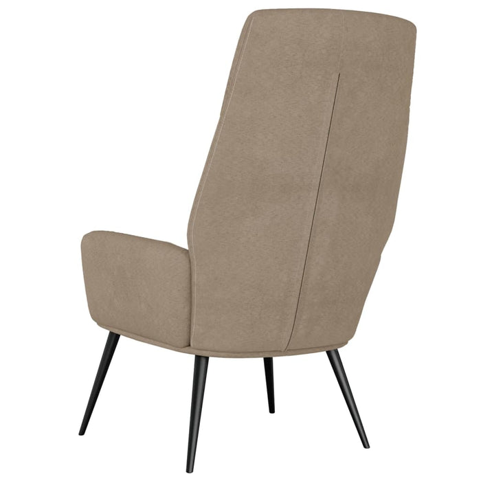 Relaxsessel Taupe Wildleder-Optik