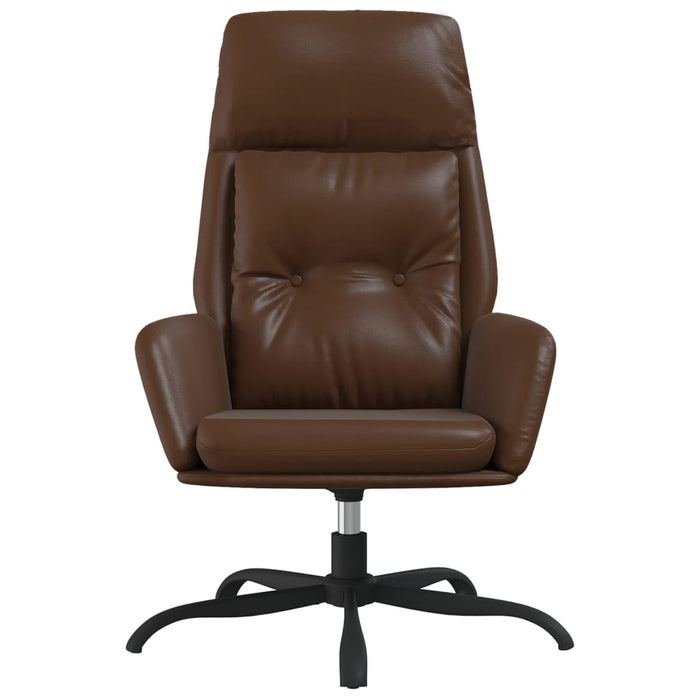 Relaxation chair brown faux leather