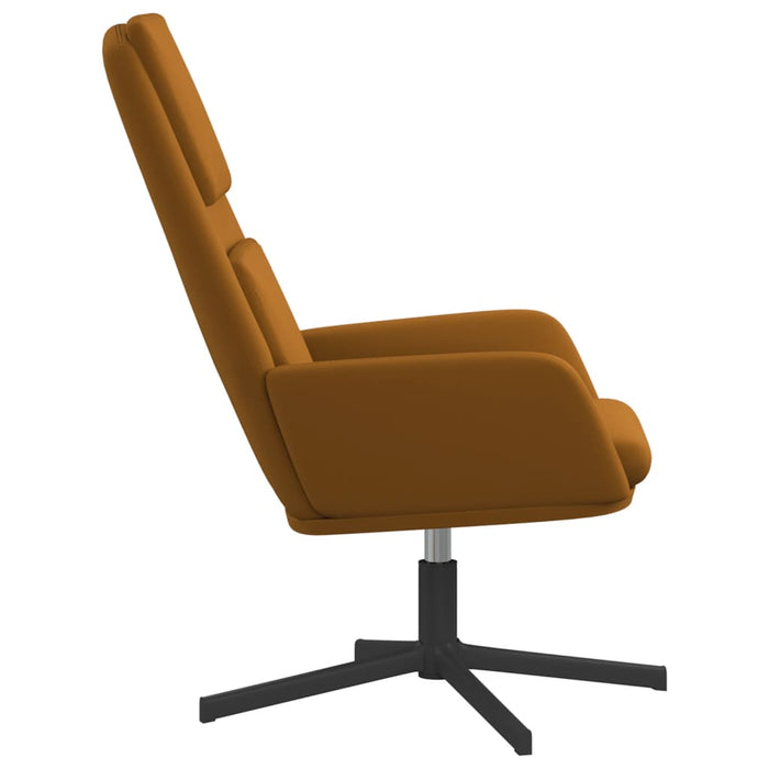 Relaxation chair brown velvet