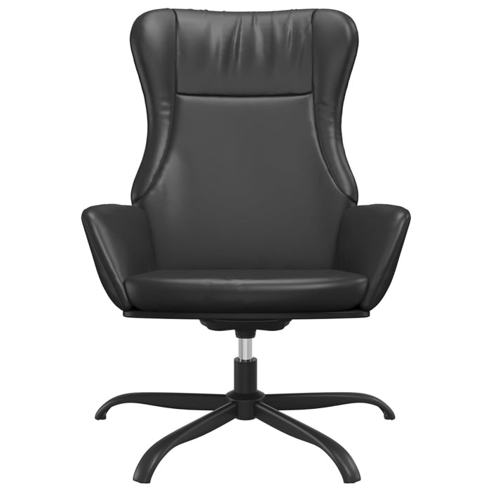 Relaxation chair black faux leather