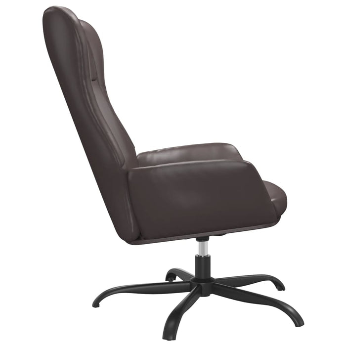 Relaxation chair brown faux leather