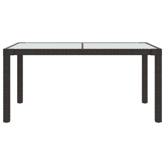 5-tlg. Garten-Essgruppe mit Auflagen Poly Rattan Braun