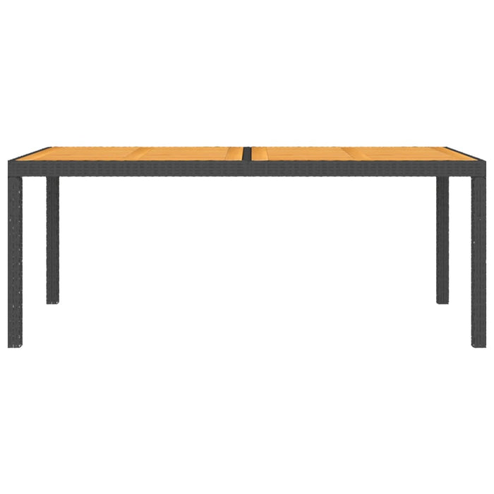 5-tlg. Garten-Essgruppe mit Auflagen Poly Rattan Schwarz