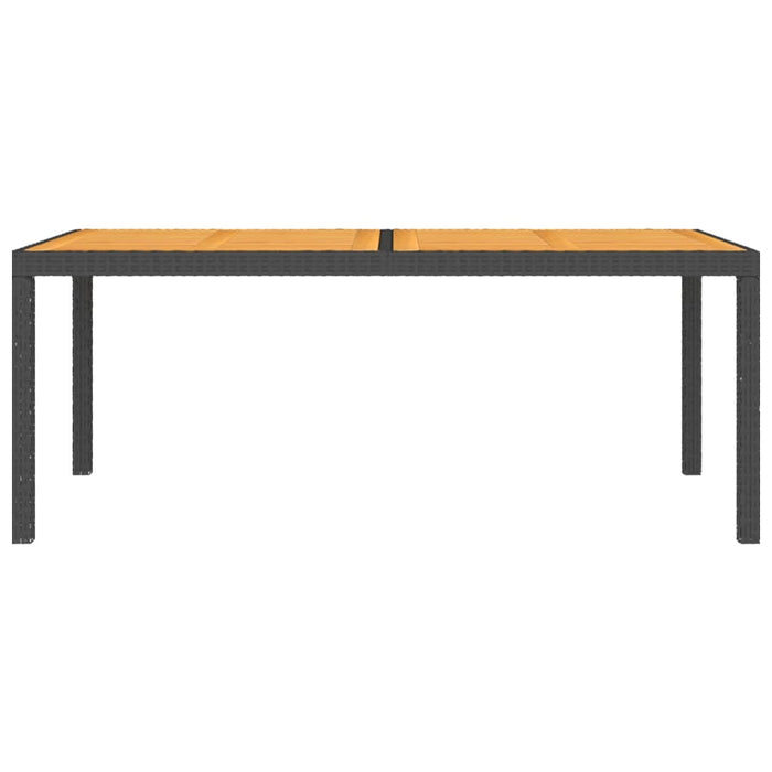 7-tlg. Garten-Essgruppe mit Auflagen Poly Rattan Schwarz