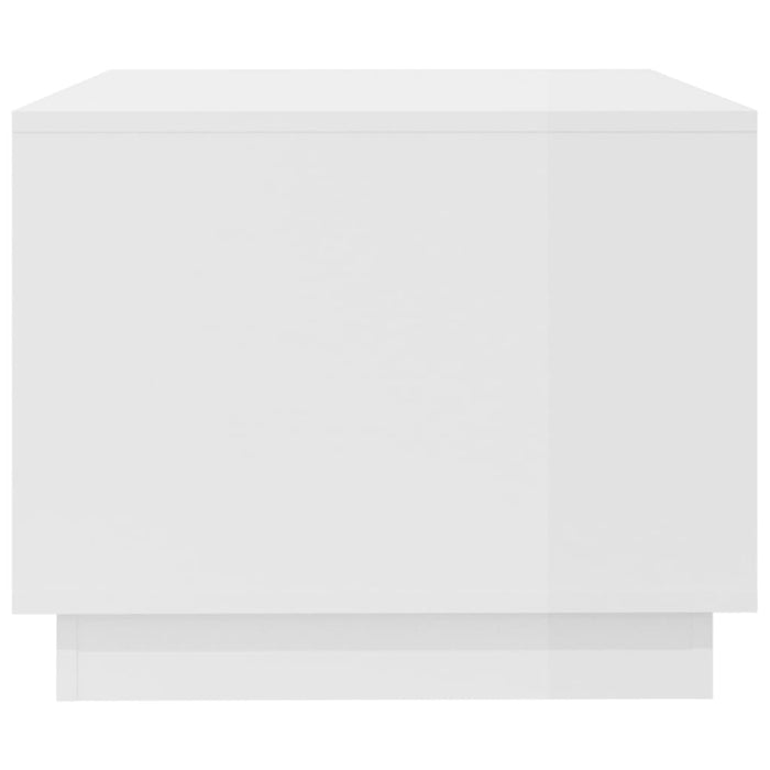 Couchtisch Hochglanz-Weiß 102,5x55x44 cm Holzwerkstoff