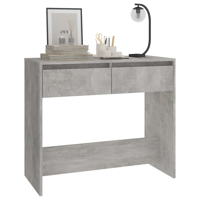 Console table concrete gray 89x41x76.5 cm made of wood