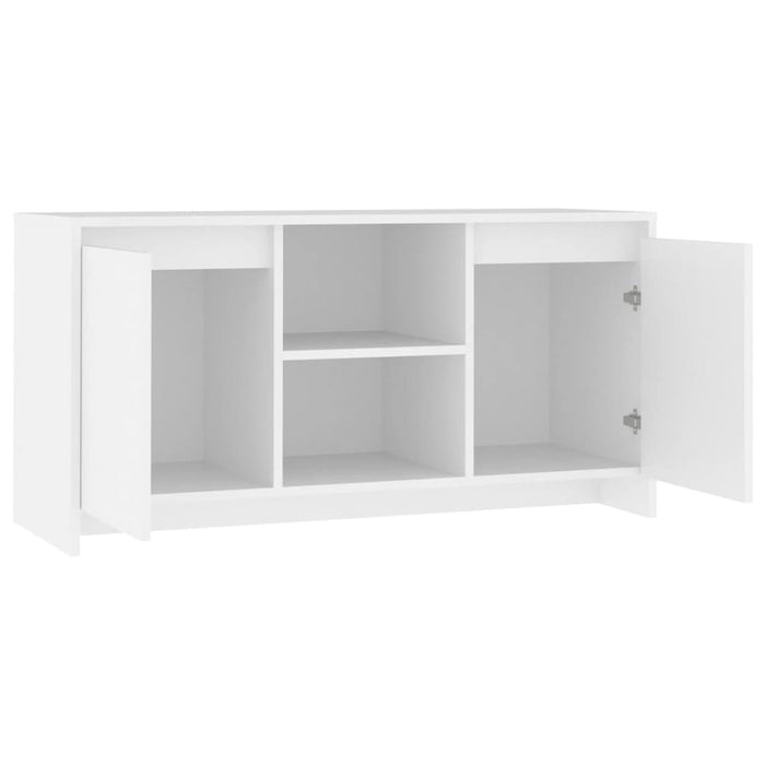 TV cabinet white 102x37.5x52.5 cm made of wood