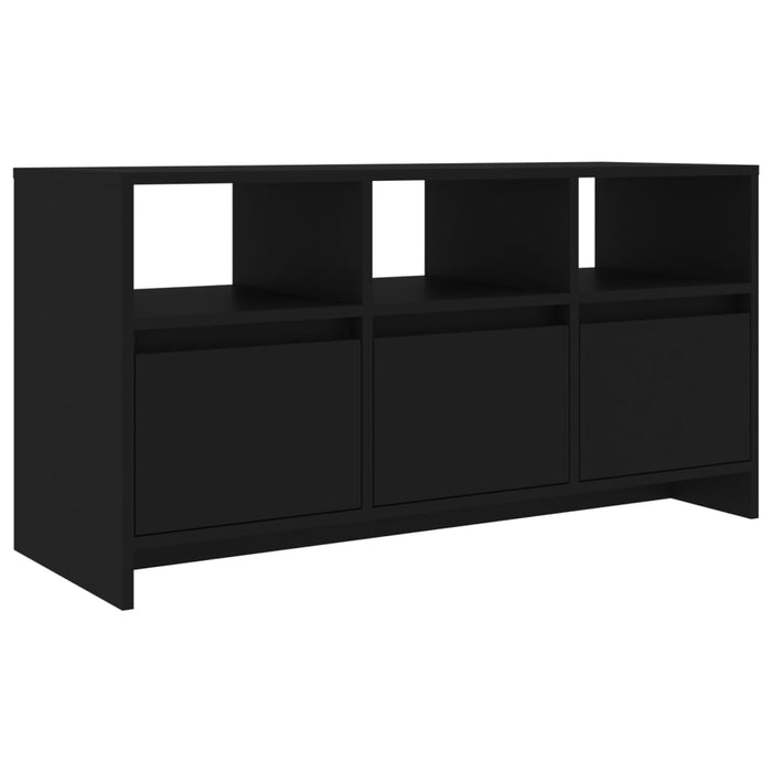TV cabinet black 102x37.5x52.5 cm made of wood