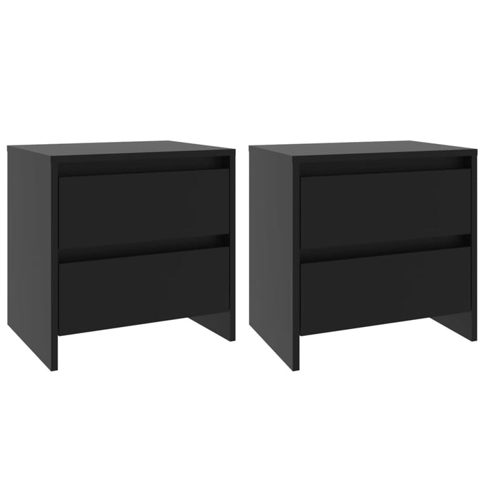 Nachttische 2 Stk. Schwarz 45x34,5x44,5 cm Holzwerkstoff