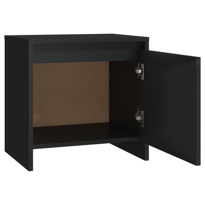 Nachttische 2 Stk. Schwarz 45x34x44,5 cm Holzwerkstoff