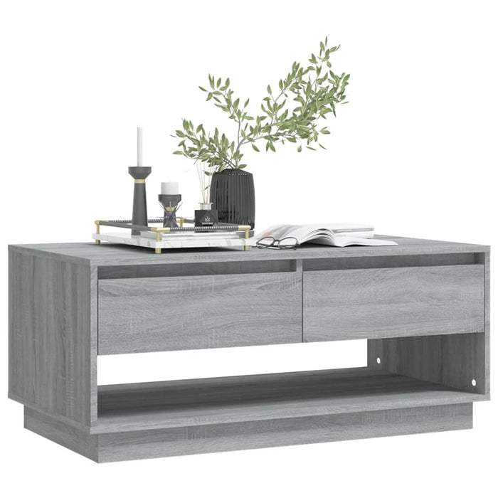 Couchtisch Grau Sonoma 102,5x55x44 cm Holzwerkstoff