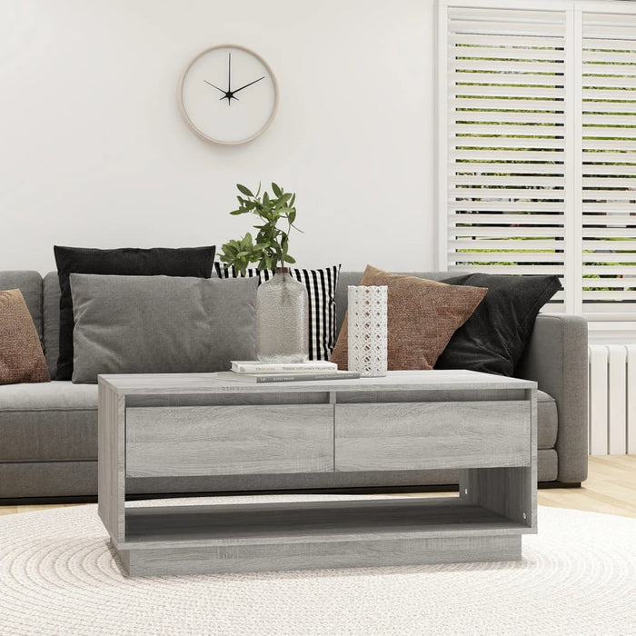 Couchtisch Grau Sonoma 102,5x55x44 cm Holzwerkstoff