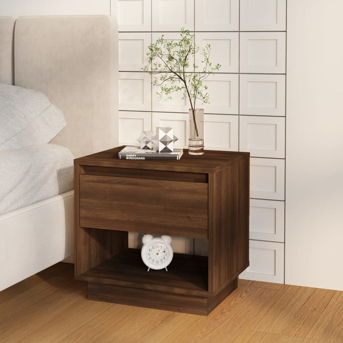 Nachttische 2 Stk. Braun Eiche-Optik 45x34x44 cm Holzwerkstoff