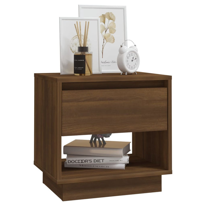 Nachttische 2 Stk. Braun Eiche-Optik 45x34x44 cm Holzwerkstoff