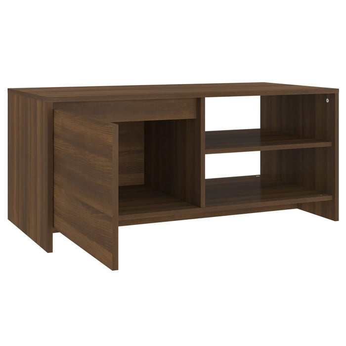 Couchtisch Braun Eiche 102x50x45 cm Holzwerkstoff