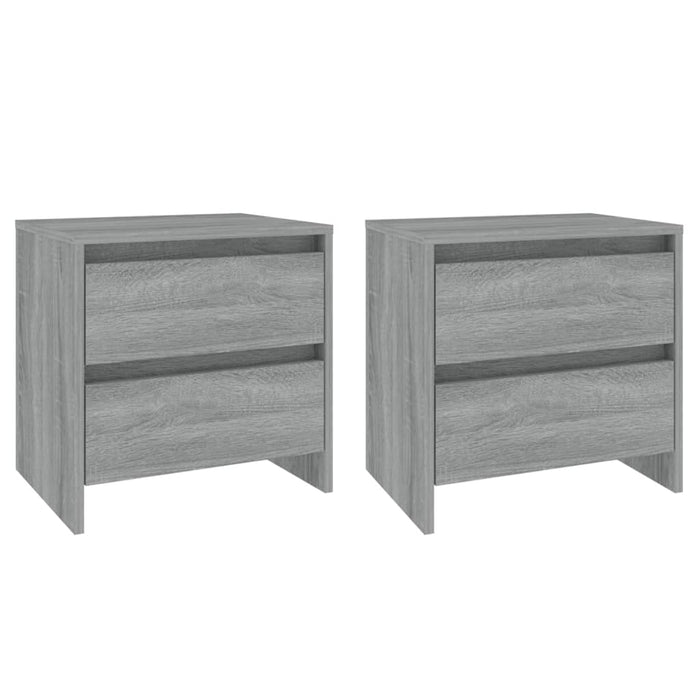 Nachttische 2 Stk. Grau Sonoma 45x34,5x44,5 cm Holzwerkstoff