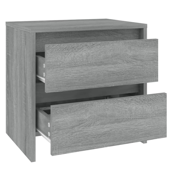 Nachttische 2 Stk. Grau Sonoma 45x34,5x44,5 cm Holzwerkstoff