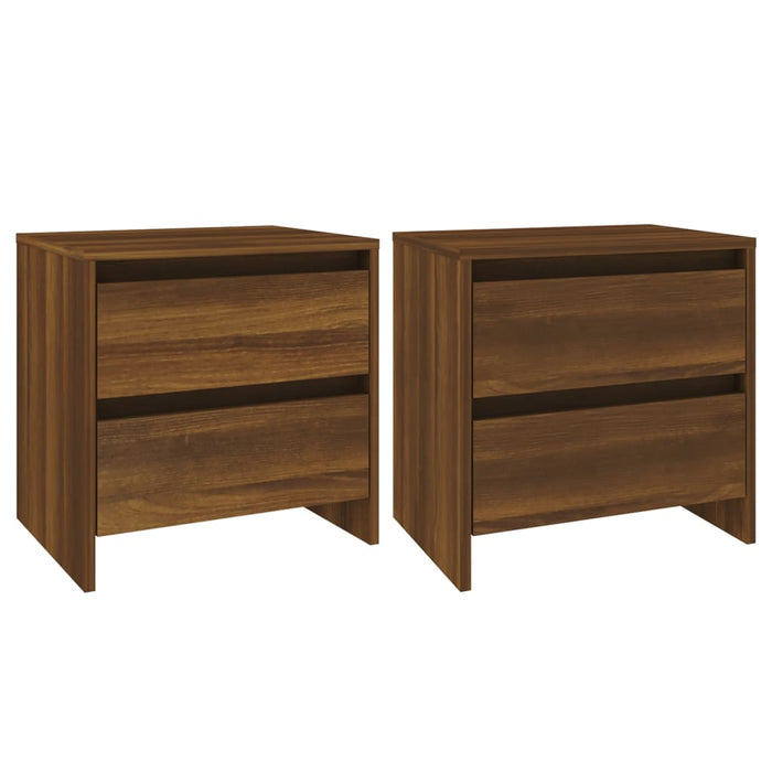Nachttische 2 Stk. Braun Eichen-Optik 45x34,5x44,5 cm