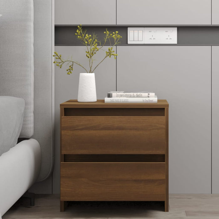 Nachttische 2 Stk. Braun Eichen-Optik 45x34,5x44,5 cm