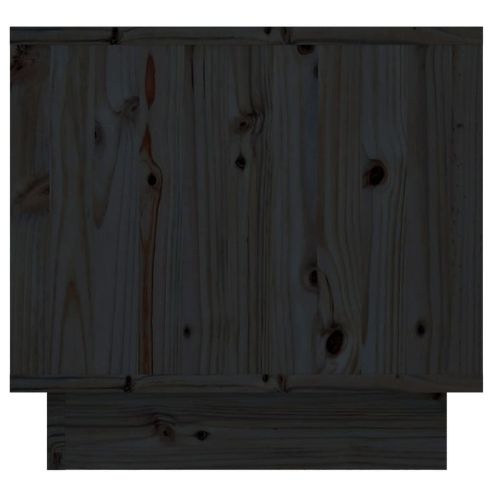Nachttische 2 Stk. Schwarz 35x34x32 cm Massivholz Kiefer