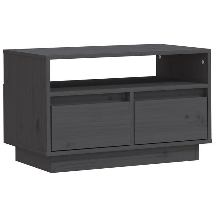 TV cabinet gray 60x35x37 cm solid pine wood