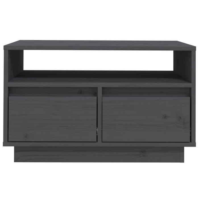 TV cabinet gray 60x35x37 cm solid pine wood