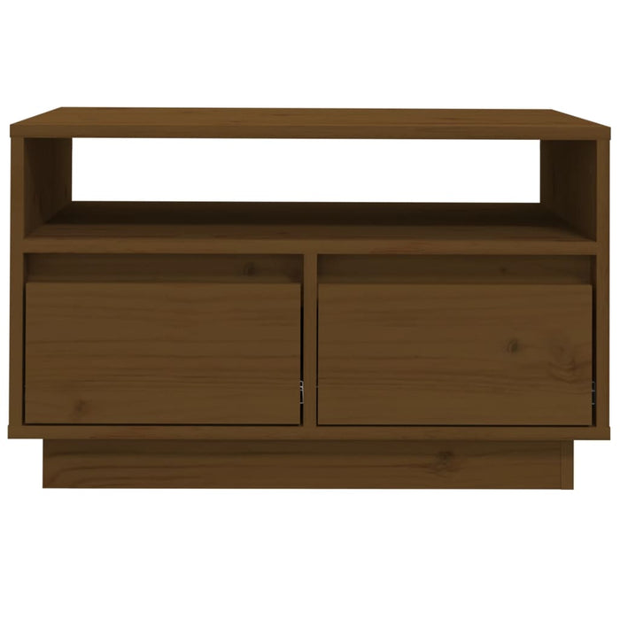 TV cabinet honey brown 60x35x37 cm solid pine wood