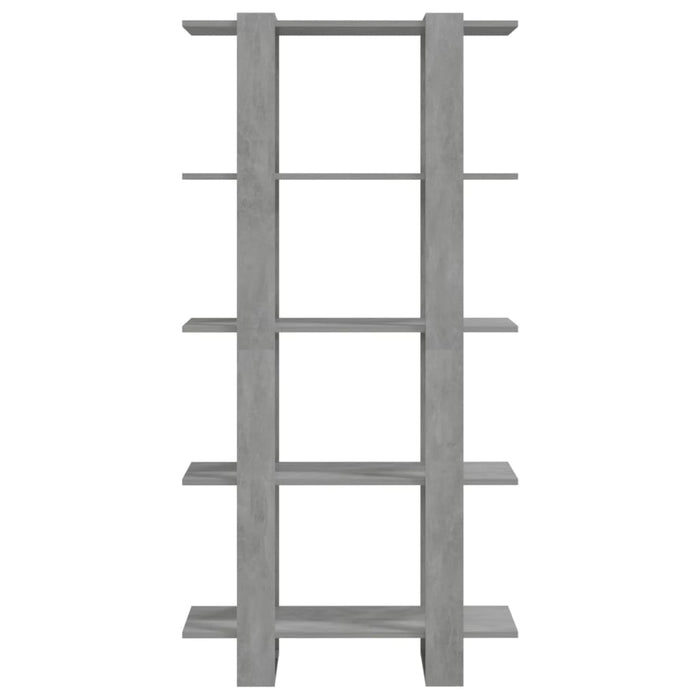 Bücherregal/Raumteiler Betongrau 80x30x160 cm Holzwerkstoff