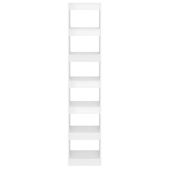 Bücherregal/Raumteiler Hochglanz-Weiß 40x30x198 cm