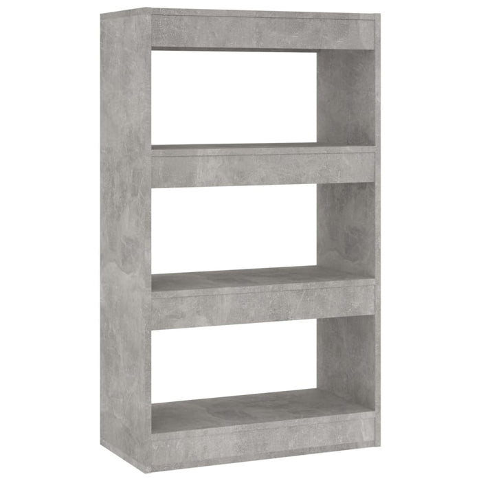 Bookcase/room divider concrete gray 60x30x103 cm made of wood